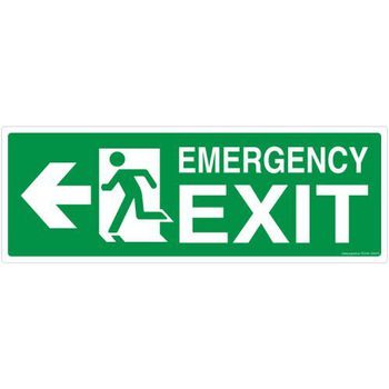 ป้ายทางออกฉุกเฉิน Various safety signs emergency exit sign